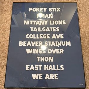 Penn State Dormify Poster with frame
